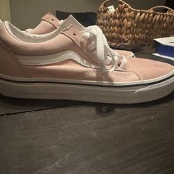 Baby pink low top vans size 8 wmns