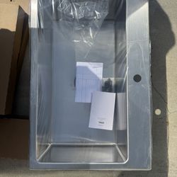 Cursiva Stainless Steel 33 in. Single Bowl Drop-in Kitchen Sink . 