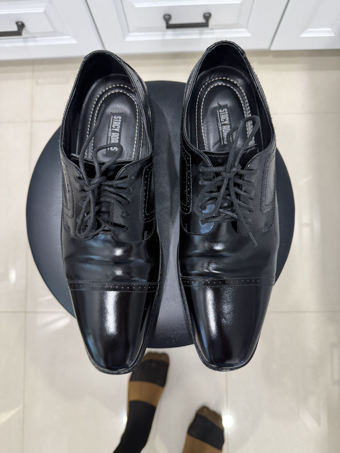 Stacy Adam’s Gala Waltham Leather Cap Toe Lace Oxford Dress Shoes