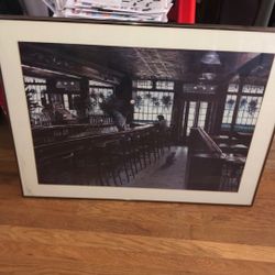 Harry Me Cormick Framed 34 X 27 Circa 1985 Photorealistic Lithograph The Landmark Tavern II