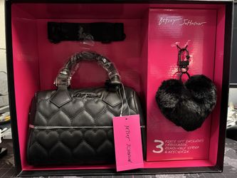 Betsey Johnson Purse Set - black