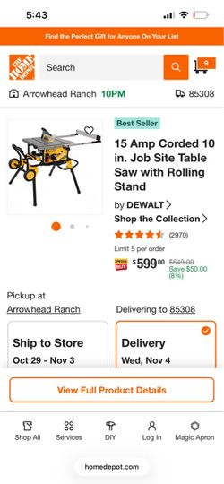 Dewalt Table Saw DWE941