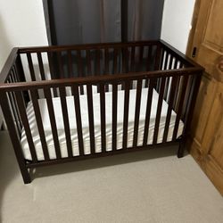 Crib With New Mattress (comes With Waterproof Cover) 