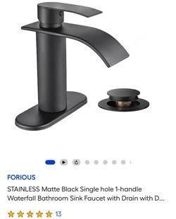 Forious Single-Handle Waterfall Bathroom Faucet