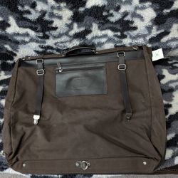 NWT Cutter & Buck Twill Leather Garment Bag Weekender Suitcase Rugged