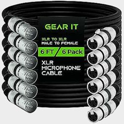 GEARit XLR cable connector, part of an XLR microphone cable or extension cable.