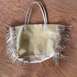 Leather  Handbag With Fringe
