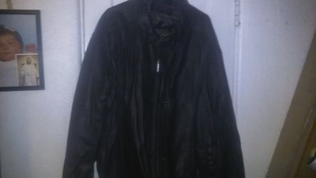 Leather coat , nice, dark brown size 3XT 30.00 OBO call or text {contact info removed}
