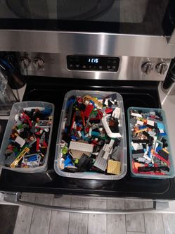 3 BINS OF ASSORTED LEGOS
