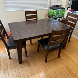 Dinning Room table + 4 chairs and 1 bench