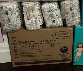 2 boxes diapers size 7 honest