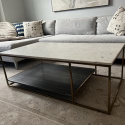 CB2 2 Tone Marble Coffee Table