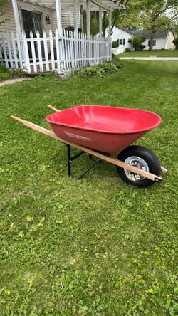 Yard works 5 cu. ft. steel tray Wheelbarrow