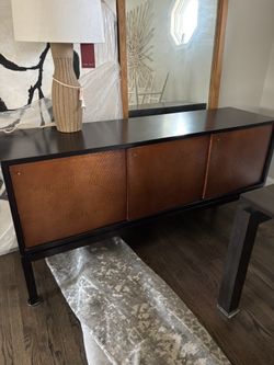 Crate and Barrel Credenza Cabinet/TV Stand w Adjustable Shelves