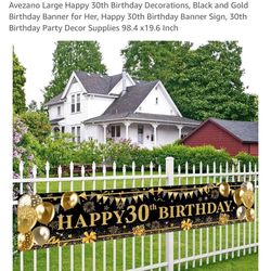 30th Birthday Banner 