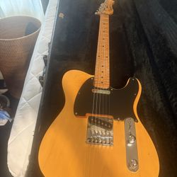 Vintage Butterscotch, Blonde Electric Guitar With Case