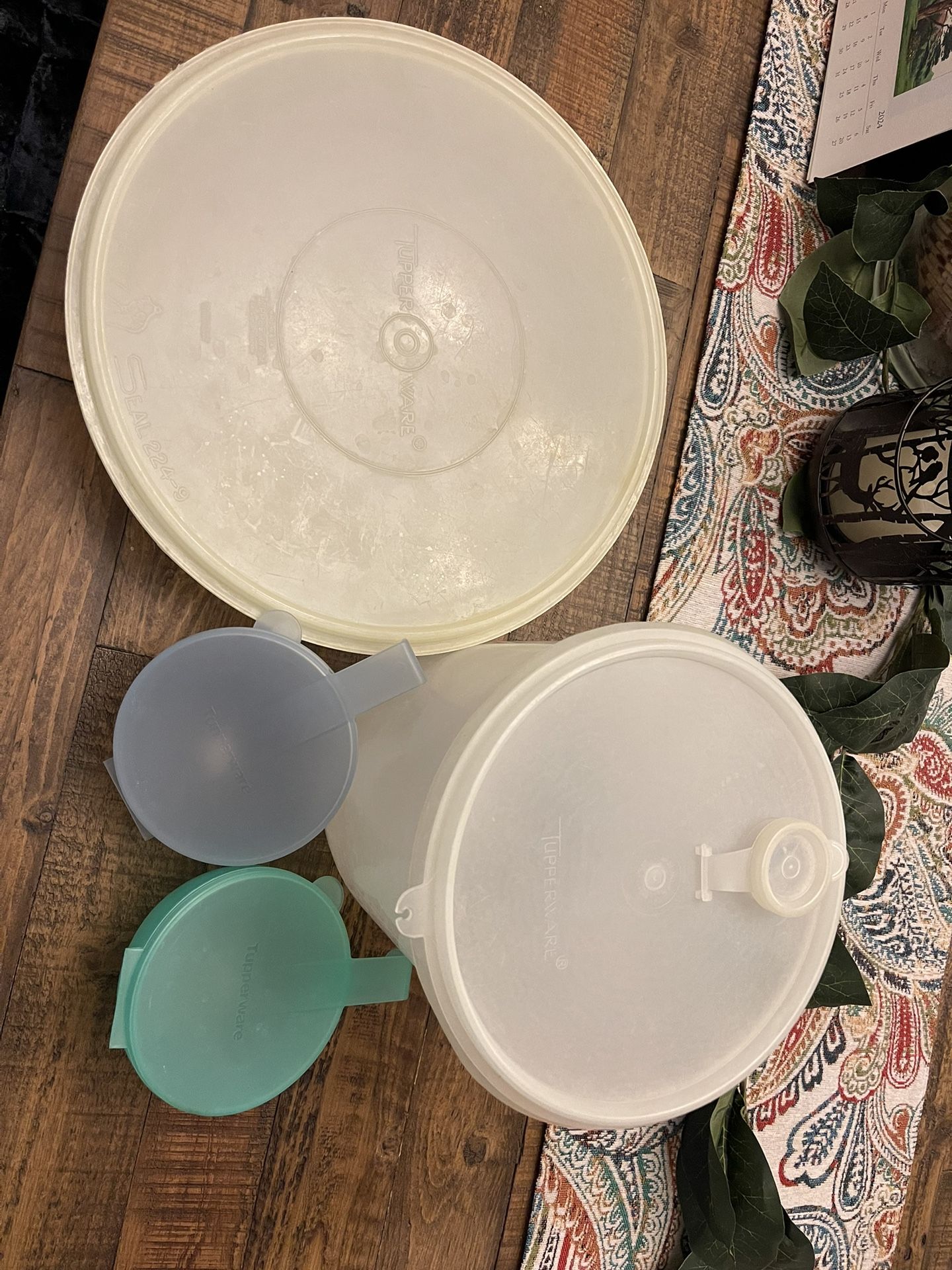 Vintage Tupperware, Bookshelves, Coffee table and end table set