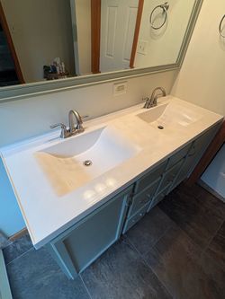 FREE 60” Double Sink For Bathroom Vanity