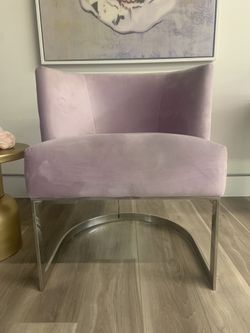 Tov Eva Blush Velvet Chair