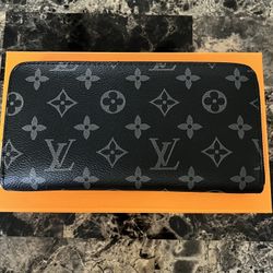 Black Monogram  Zippy Wallet 