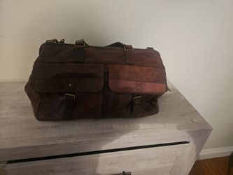Leather Overnight Bag By Fossil