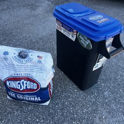 Kingsford Charcoal Kaddy Storage container with Half a Bag of charcoal! 