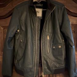 Guildedage leather bomber  jacket 