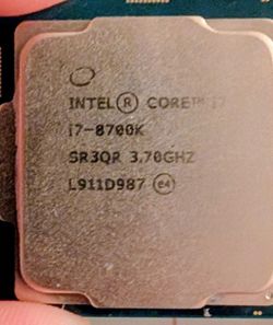 Intel core i7 8700k CPU