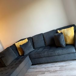 LIKE NEW Living Spaces L-Shaped Sectional – Paid $1,294 – Must Sell Before Move!
