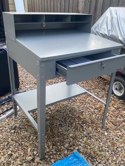 Uline shop desk metal