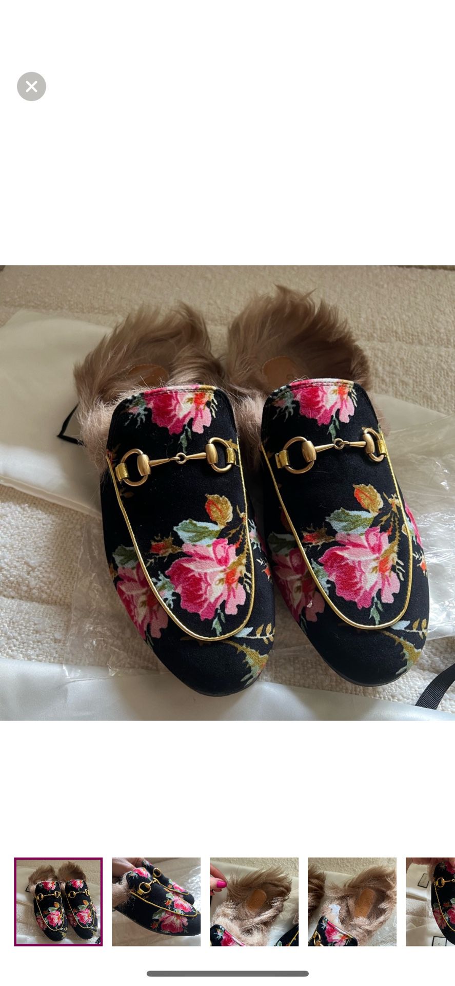 Gucci Princetown Fur Slippers 
