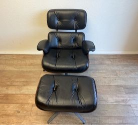 Charlton Eames-Style Lounge Chair and Ottoman