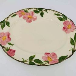 Vintage Franciscan Desert Rose Oval Serving Platter USA 12 1/2” X 8 1/4”