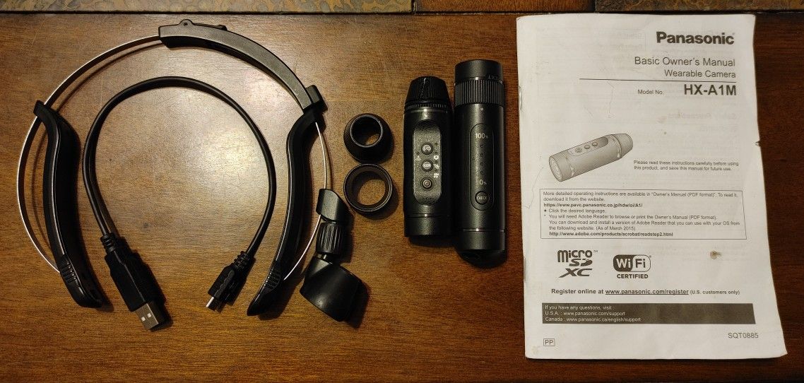 Panasonic HX-A1M Wearable HD Action Cam Bundle