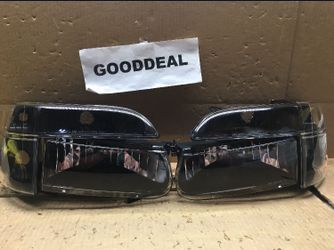 #163 Fit 95-01 Ford Explorer Black Housing/Clear Headlights 