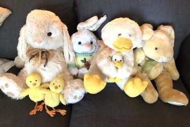 Easter Plush Bunnies, Chicks, Decor