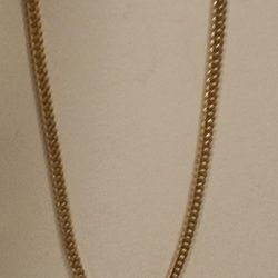 22in 14k Solid Gold 3mm Cuban Link Chain OBO