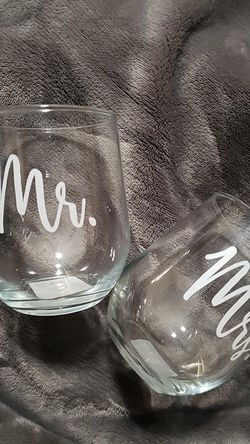 Mr. and Mrs. Wine glasses