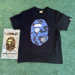 Blue camo bape hoodie