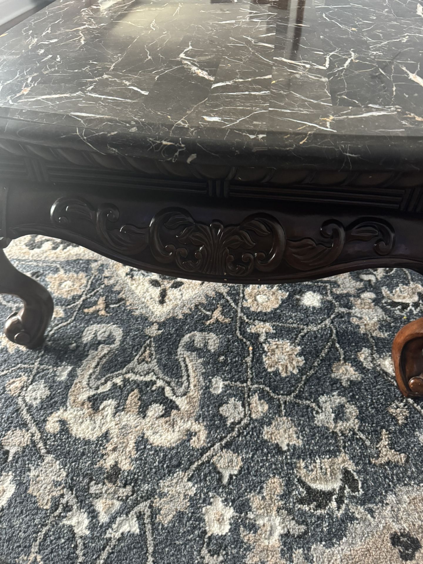 Marble Coffee Table With 2 End Tables