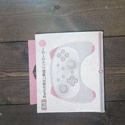 Nintendo Switch Wireless Controller – Pink & White (New)