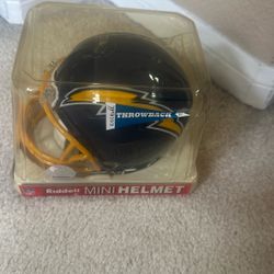 Brand New In The Box, San Diego Chargers Throwback Mini Helmet In Excellent Condition 