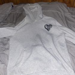 Grey hoodie with design