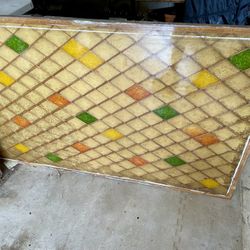 Plexiglass stained glass like decorative window 36x61