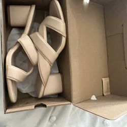 Womens Braided Heeled Sandals Square Open Toe Backless Block Double Straps Slippers