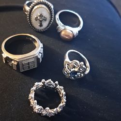 5 Silver Rings 💍 