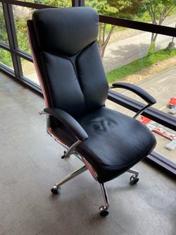 Office Star Executive High Back Office Chair – Chrome & Faux Leather – Retails $429 Office Depot