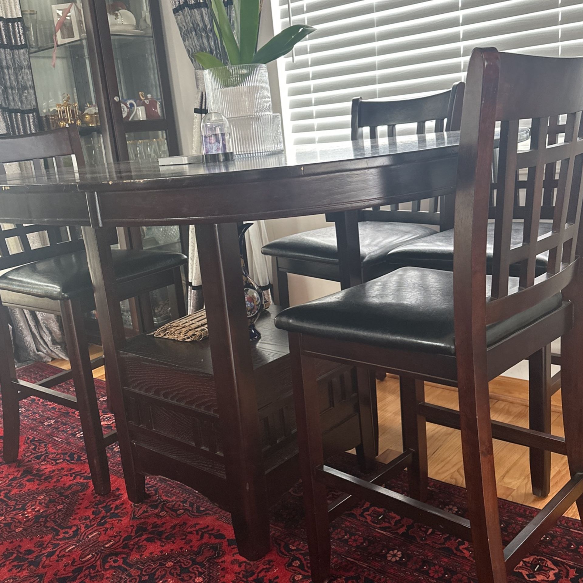 Tall Wood Dining Table
