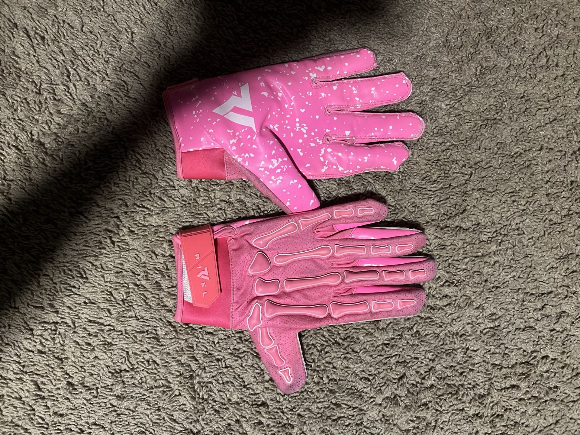 Pink Football Gloves XL