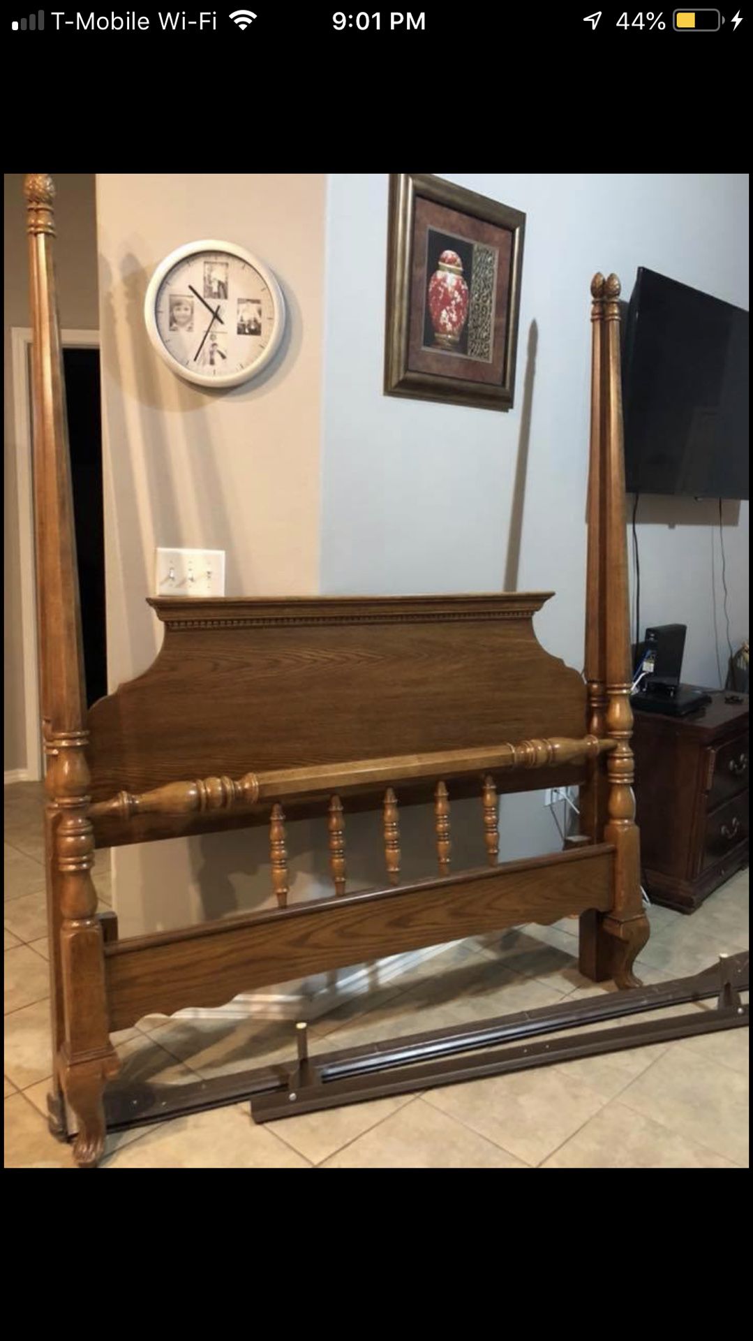 bed post with frame